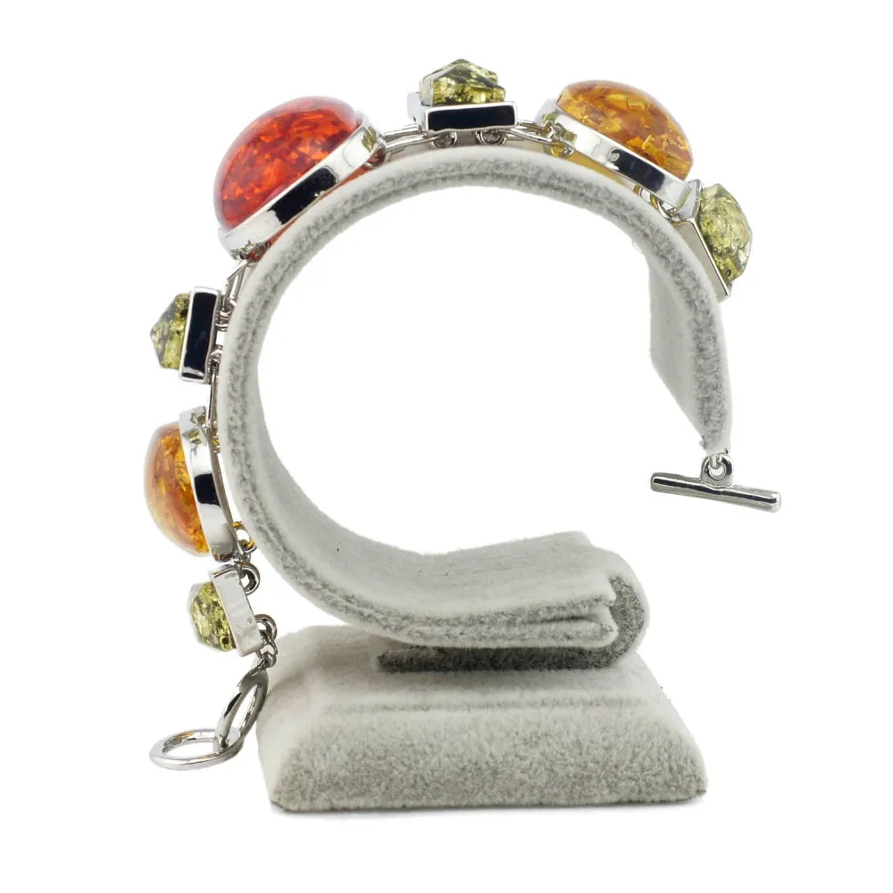 Изысканные разноцветные браслеты из Балтийского синтетического меда и