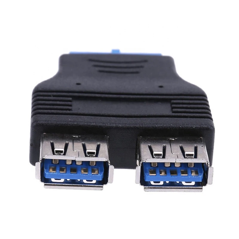 Двойной порт USB 3 0 для материнской платы Внутренний 20-контактный разъем адаптер