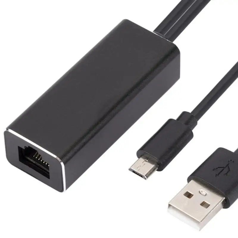 

Portable LAN Internet Network Adapter Micro USB to RJ45 Network Card Accessory