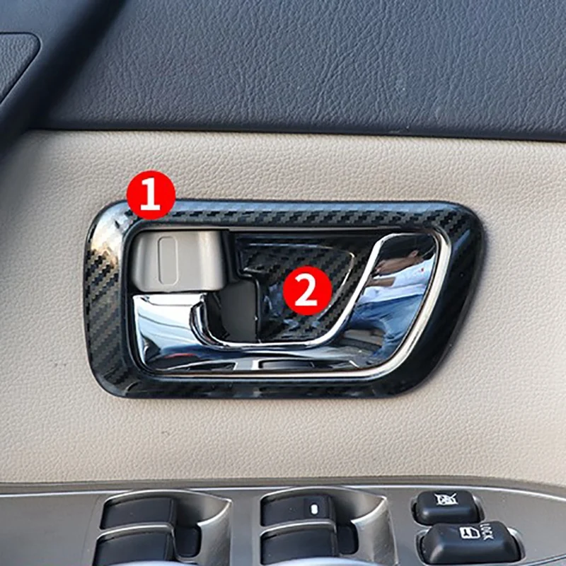 

2set for Mitsubishi Pajero 2007-2019 Car Inner Door Handle Cover Trim Frame Inner Armrest Affixed Decorative Accessories