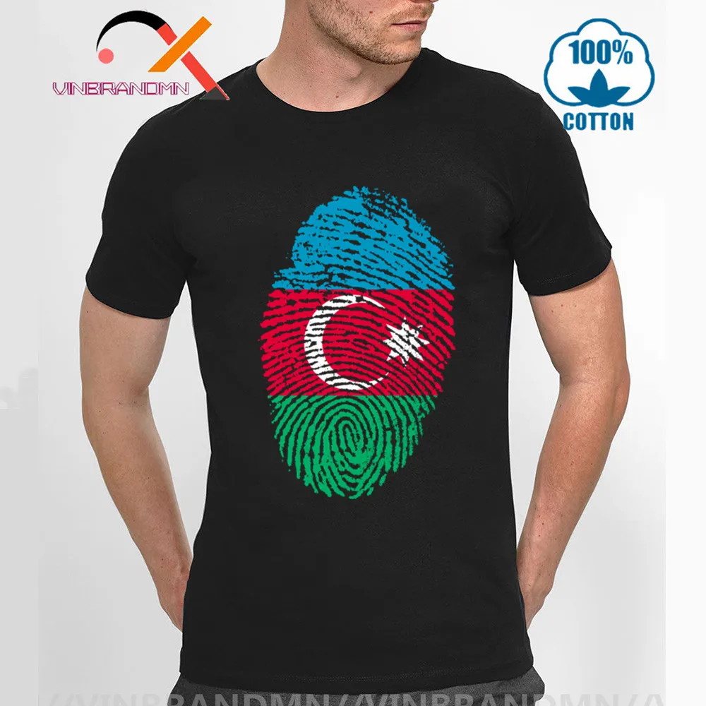 2020 Азербайджан отпечатков пальцев для мужчин футболка Майки Нация Команда 100%