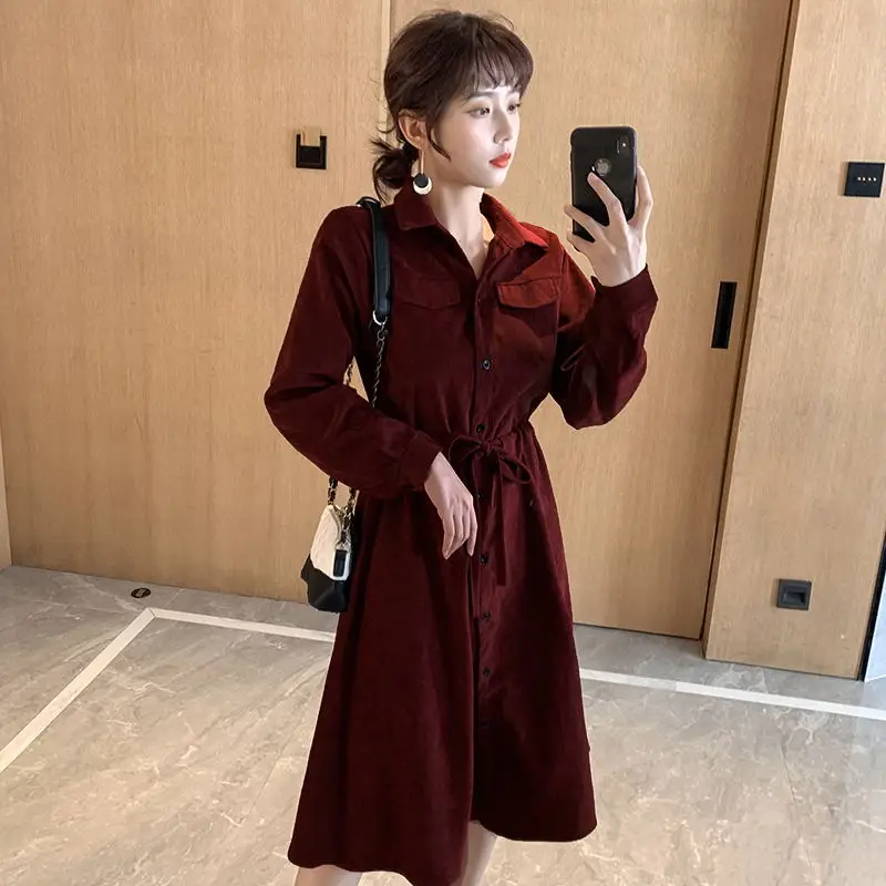 2020 Новое поступление женские платья с длинным рукавом элегантное осенне зимнее