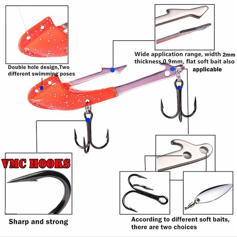 

SUNMILE Fishing Bait, Bionic Soft Insect Bait with Uv/Luminous, Fishing Hook with Bait, for Sea and Lake 6.2cm/14G