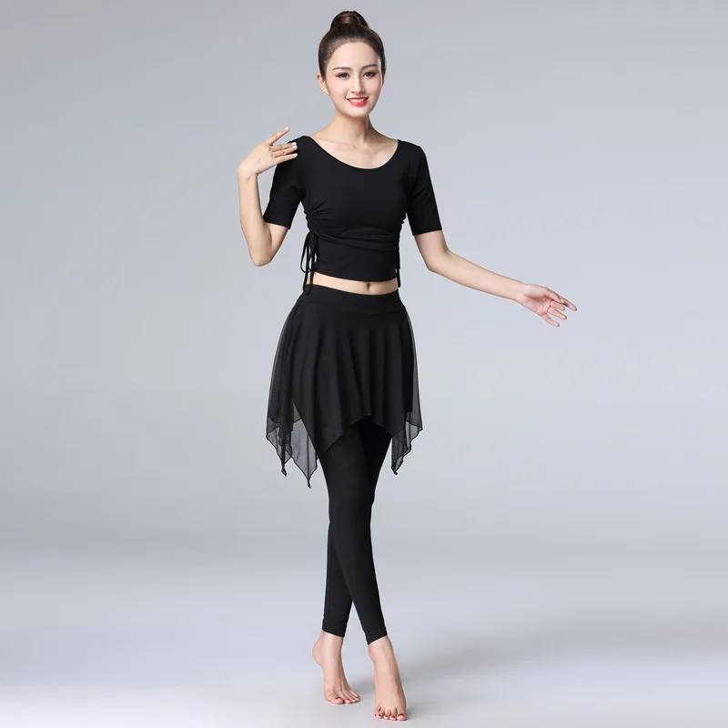 

Latin Dance Sets Modal Training Dress Performance Wear Irregular Latin Dance Trousers For Female Ballroom Costume Practice Suits