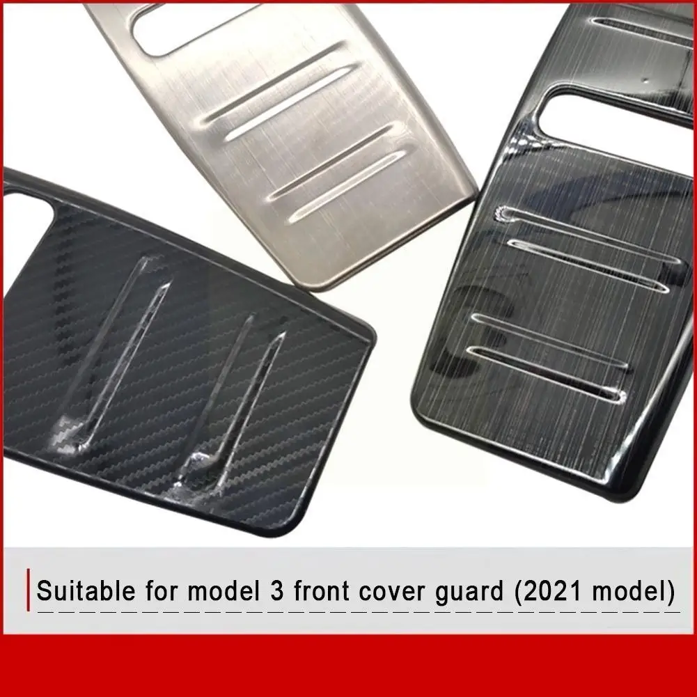 

New 2021 for Tesla Model 3 Front Trunk Panel Bumper Protection Patch Stickers Engine Box Cover Decoration Accessories Three Y6S4