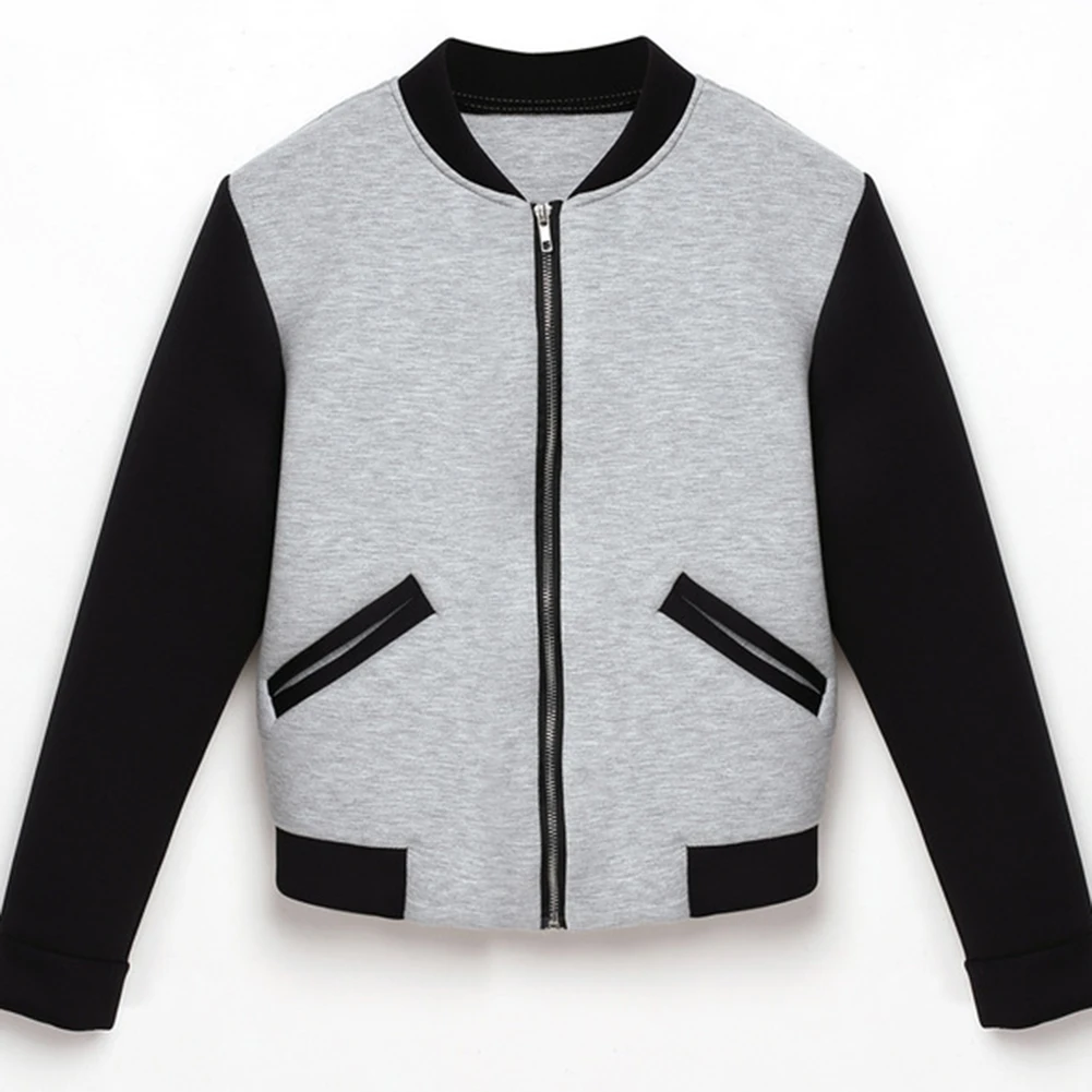 Куртка Женская бейсбольная Джерси модная контрастная короткая куртка