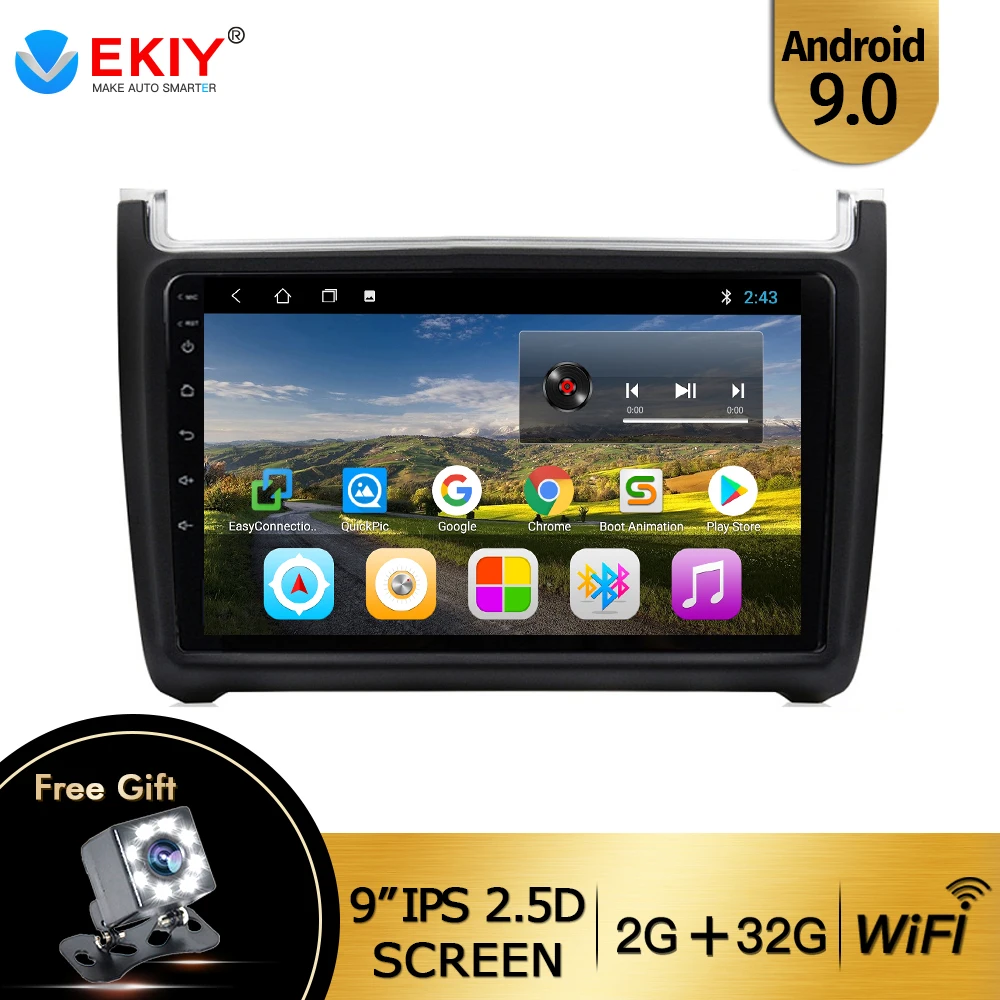 EKIY 9 ''IPS Android автомобильное радио мультимедиа NO 2 Din видео плеер навигация GPS 0