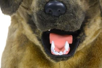 Yellow Dog Head Mascot Costume Can Move Mouth Head Suit Halloween Outfit Cosplay