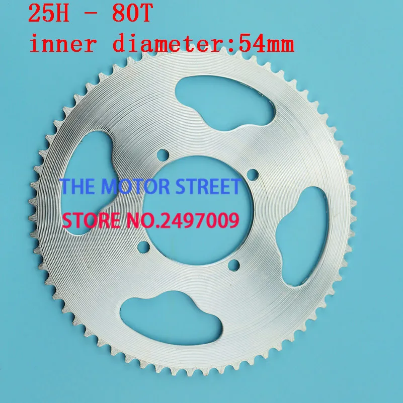 

25h 80t 54mm Silver Rear Sprocket fit Pocket Dirt Bike ATV Quad Go Kart Buggy Scooter Minimoto Motorcycle
