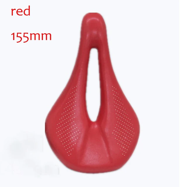 Red 155mm Седло из углеродного волокна, велосипедное седло для шоссейного горного велосипеда, седло для TT Triathlon Timetrail PU+ комфортное Велосипедное Сиденье - Цвет: Red 155mm