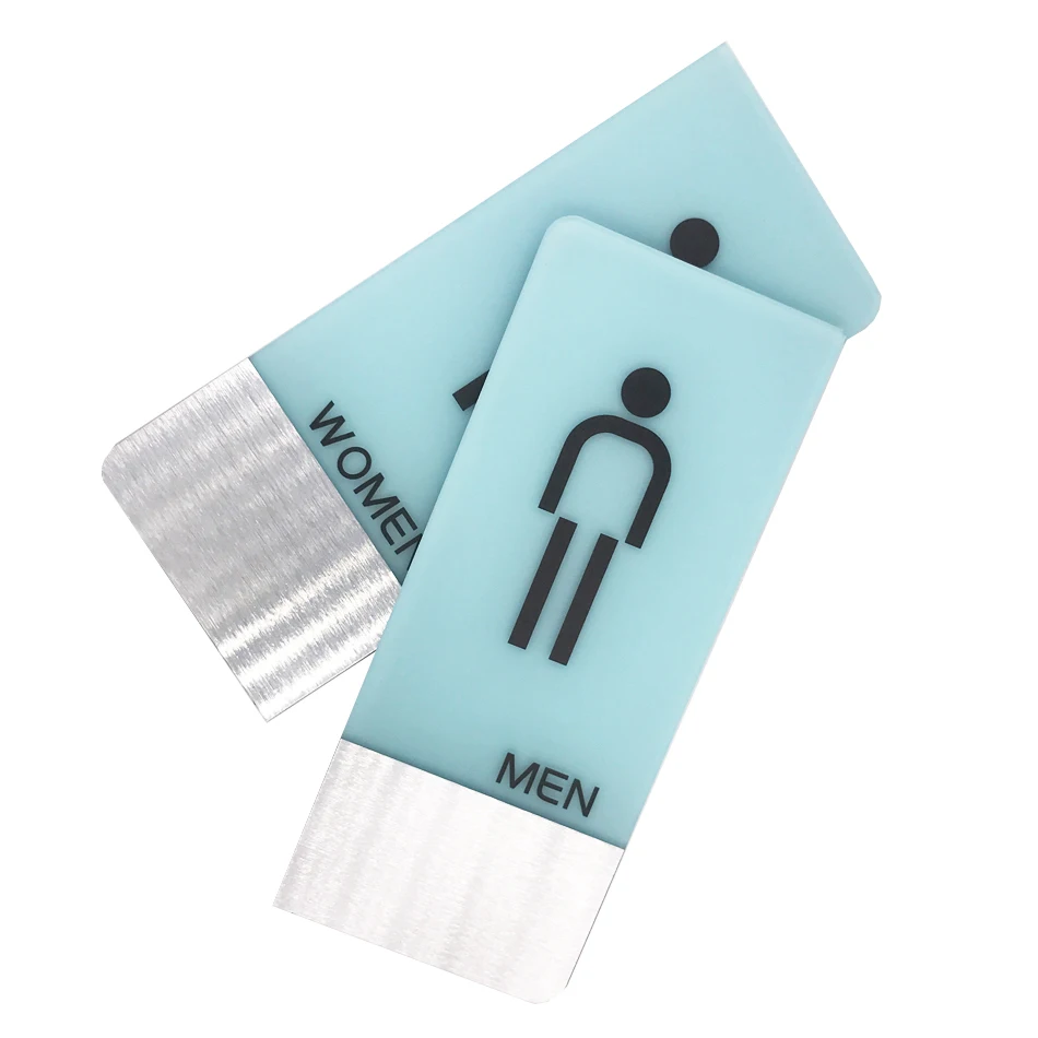 Знак унитаза для мужчин и женщин знаки туалета матовая акриловая алюминиевая