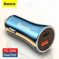baseus 40w metal usb type c car charger quick charge scp afc qc 4 0 pd 20w usbc phone charger for iphone xiaomi huawei samsung
