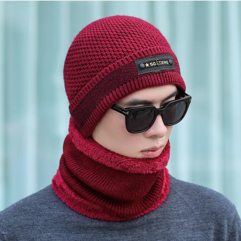 2019 новая зимняя вязаная шапочка шапка шарф перчатки наборы мужские и женские