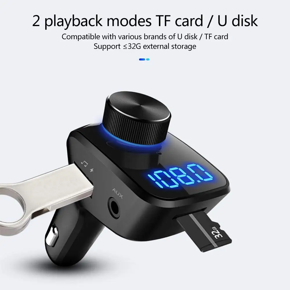 SRUIK Bluetooth fm передатчик беспроводной 4 2 автомобильный Радио адаптер комплект