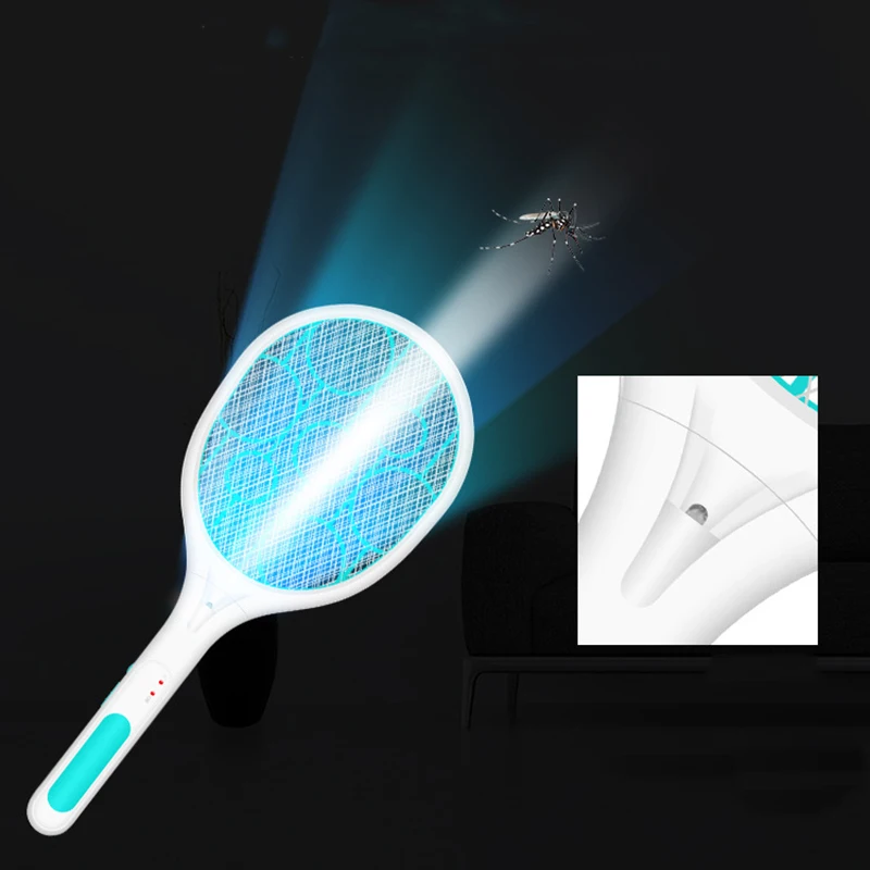 Электрическая мухобойка Перезаряжаемые со светодиодными огнями Электрический