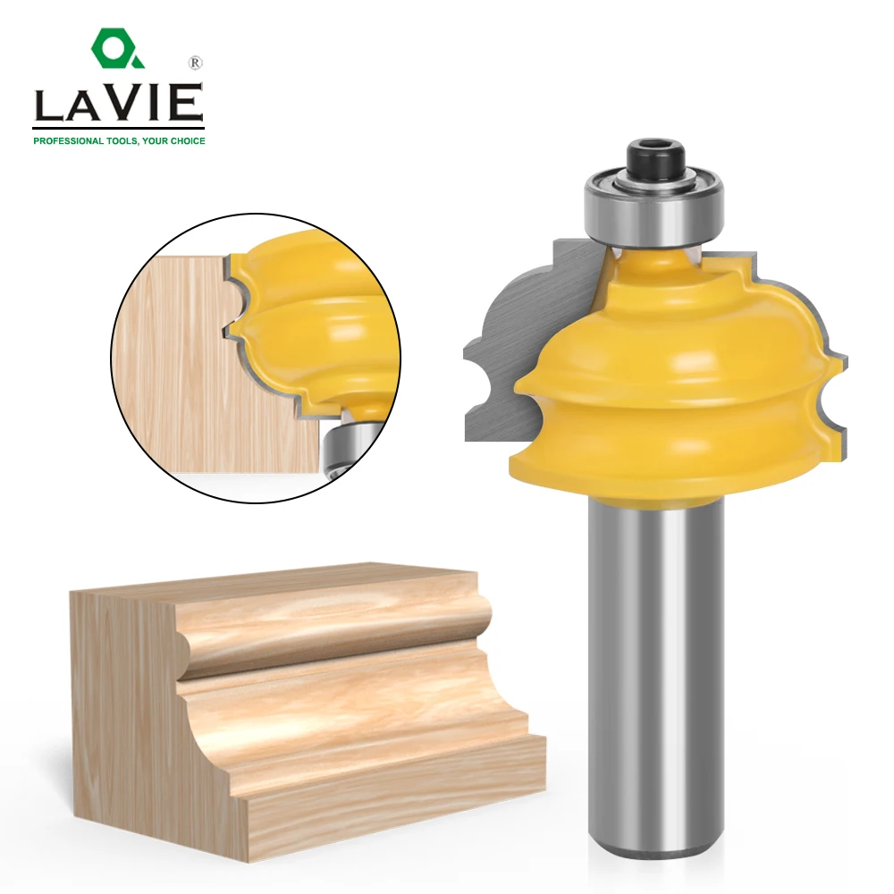 

LAVIE 1PC 12mm 1/2" Shank Bead Molding Edging Router Bit End Mill Line Cabinet Milling Cutter for Wood Bits Woodworking 03019