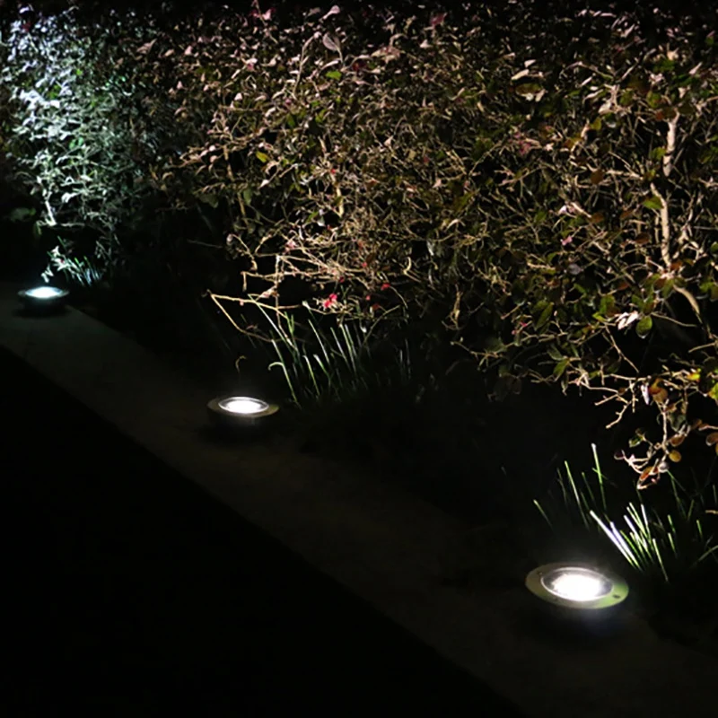 

Solar Deck Lights Driveway Dock Lights Outdoor-Solar Ground Disk Lights for Pathway Step Stair Lawn Garden Yard
