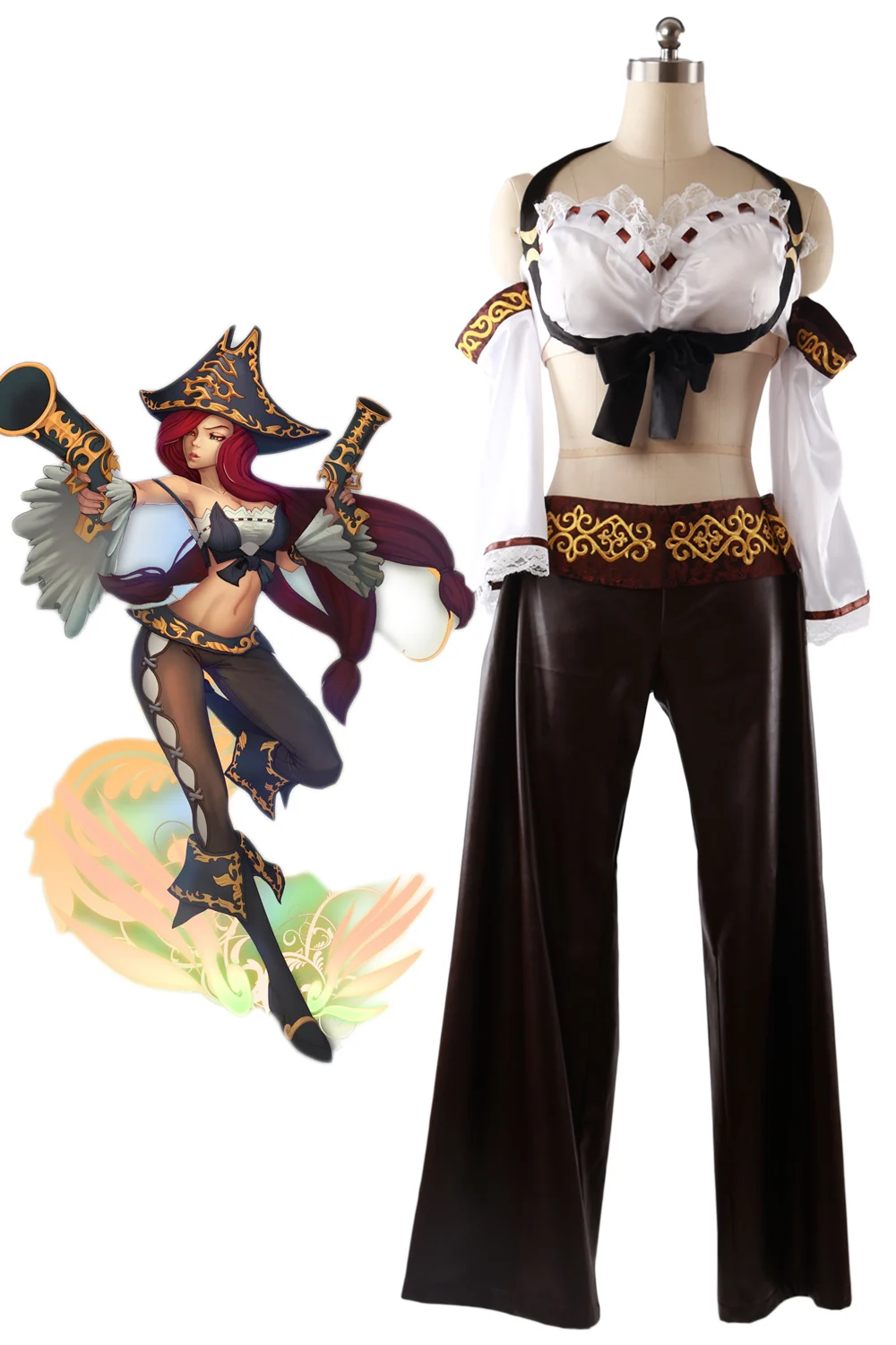Популярная игра LOL Miss Fortune охотник за головами Косплей Костюм на заказ|cosplay costume|miss