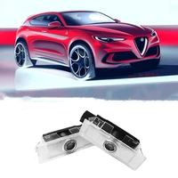 tcart 2pcs car door welcome projector led lights for alfa romeo juliet stelvio car accessories