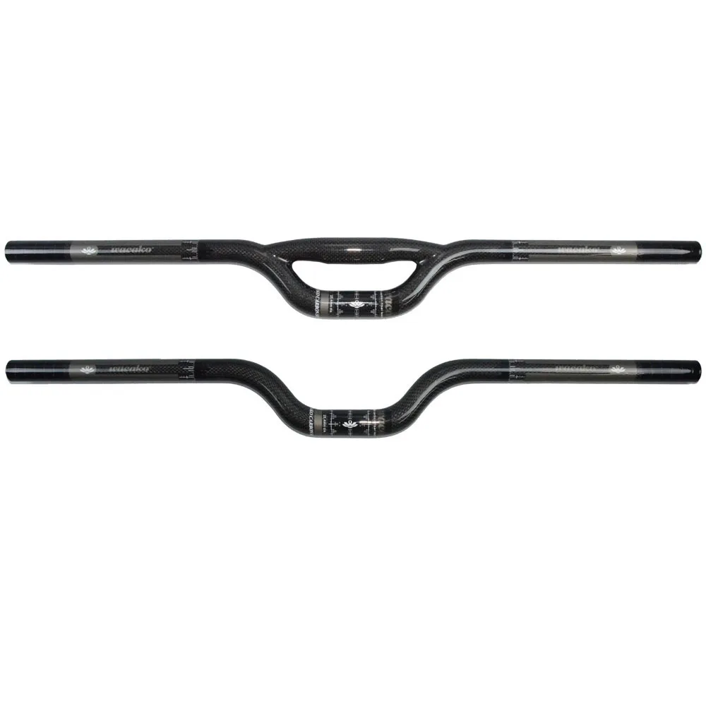 

25.4/31.8mm Kids' Bike Handlebar BMX Carbon Fiber Handlebar 580/600mm U-shaped/Double-tube glossy Handle