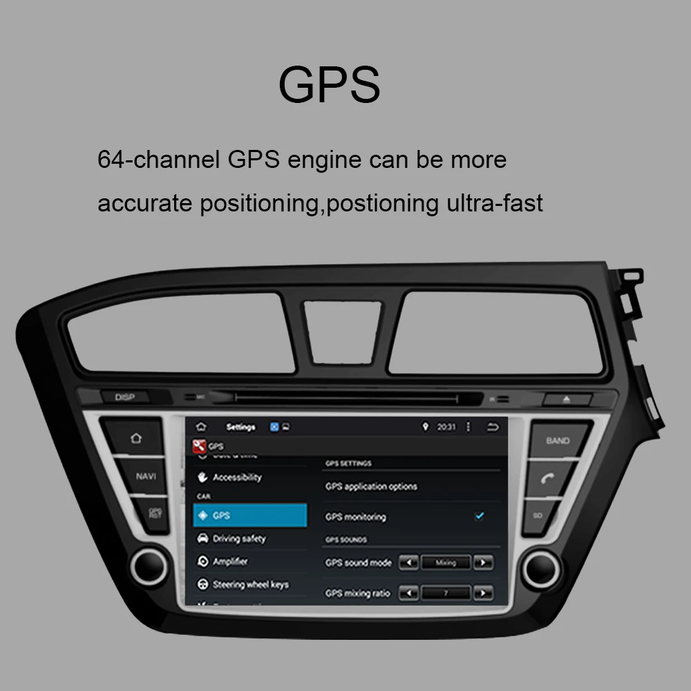 Автомобильный мультимедийный DVD-плеер 8 дюймов Android 10 0 GPS-навигация для Hyundai I20