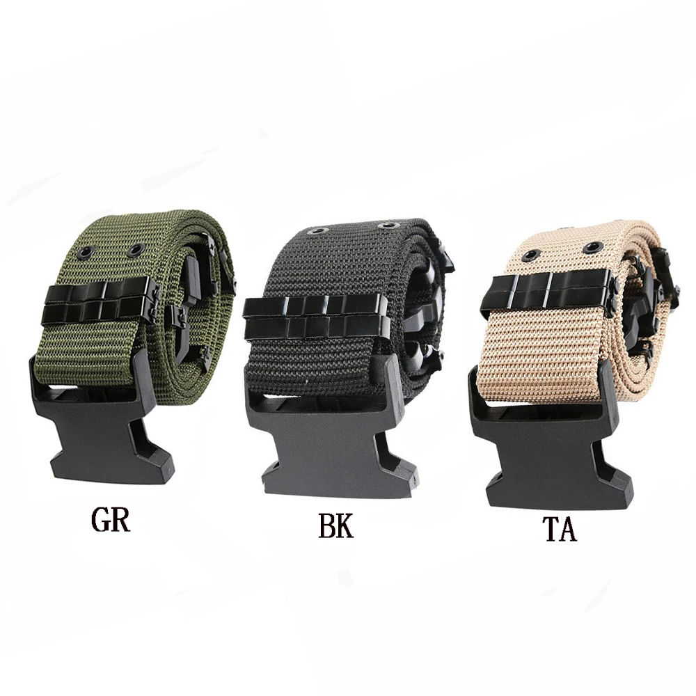 

5.5CM Tactical Belt US Army Training Combat Thickening Double Row Hole S Outer Wear Special Forces Military Nylon Waist Belts
