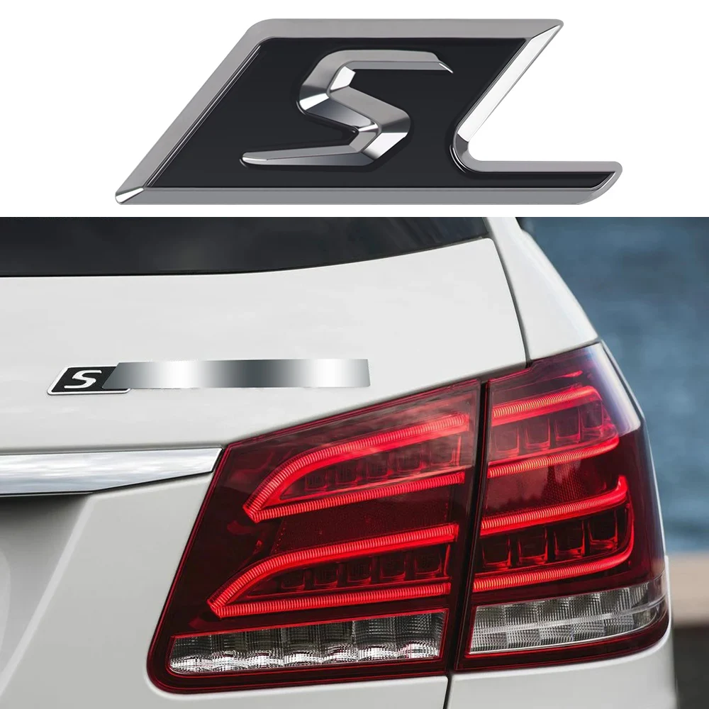 S образный логотип декоративная наклейка для багажника автомобиля Mercedes Benz AMG W126
