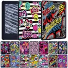 Чехол для планшета Amazon Kindle Paperwhite 1234Kindle 10 поколения 20198 поколения 2016 тонкий с граффити рисунком + стилус