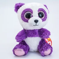 new 15cm ty big eyes peas plush animal bouncing purple panda collection toy childrens birthday christmas gift