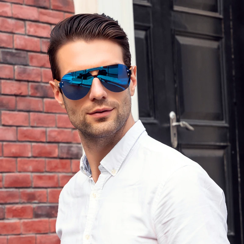 Мужские и женские солнцезащитные очки LONSY в стиле ретро большие деревянные из