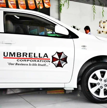 

Aliauto Umbrella Corporation Светоотражающая наклейка на боковую дверь автомобиля Наклейка забавные аксессуары для Volkswagen Polo Golf Audi A3 Focus 2