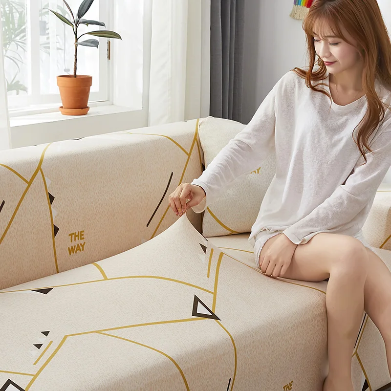 

Stretch Slipcovers Sofa Sectional Elastic Sofa Cover for Living Room Couch Cover Home Decor Single/Two/Three/Four Seat 0020