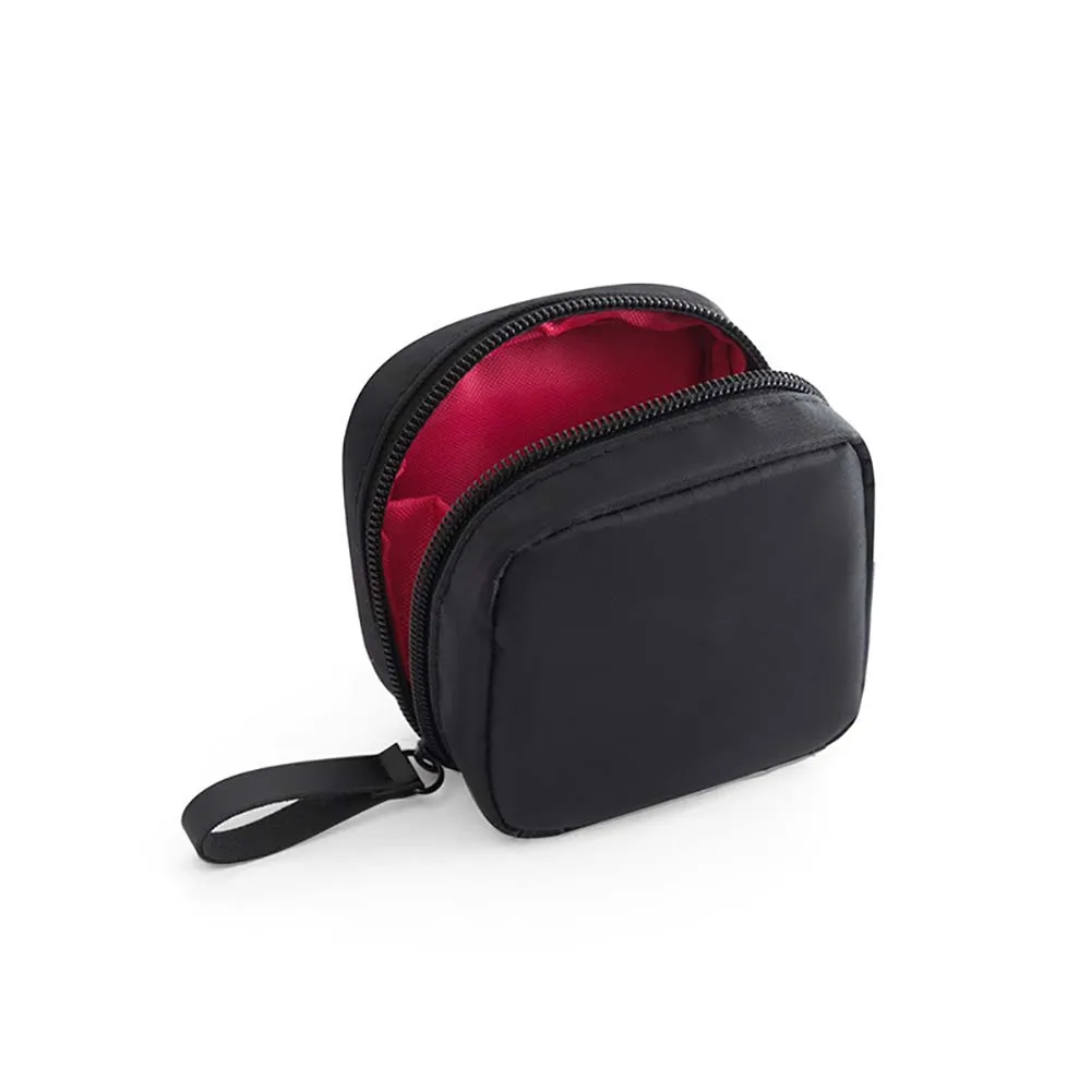 Small black red Новая сумка для хранения макияжа, органайзер, кактус, косметический Чехол, косметичка для красоты, для макияжа, для путешествий, мини, одноцветная, в полоску, для монет, косметичка - Цвет: Small black red