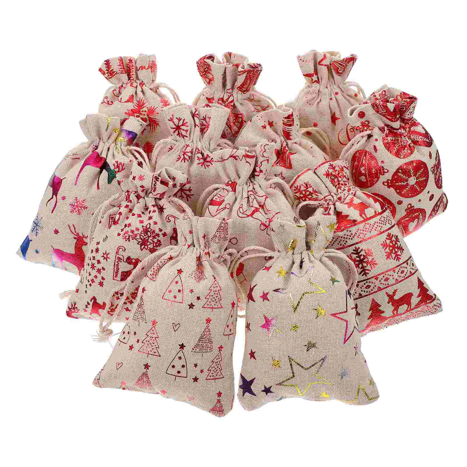1 Set DIY Christmas Storage Containers Gift Wrapping Pouches Children Gift Bags