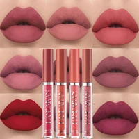 12 colors nude liquid lip gloss long lasting cosmetics lip stick cream waterproof matte lipstick for lips silky velvet lip tint