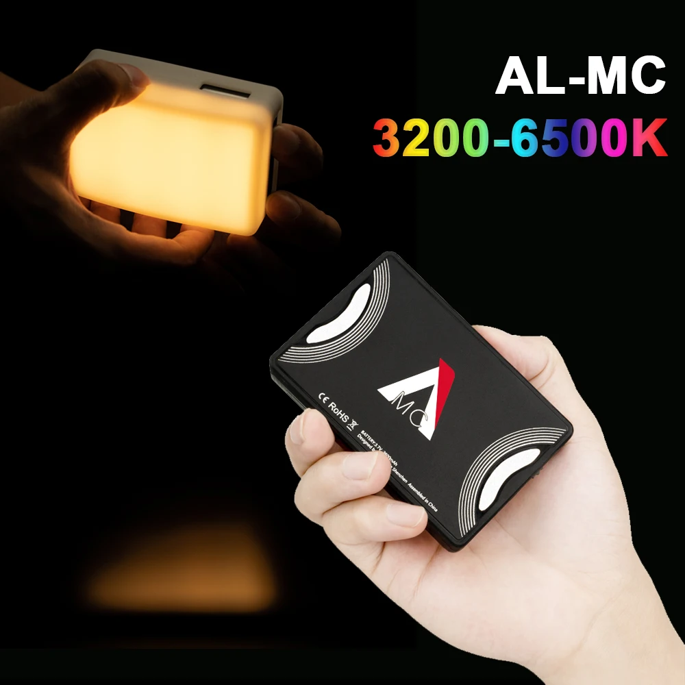 Aputure AL-MC Mini RGB светильник HSI/CCT/FX Light ing 3200K-6500K видео Фотография для студии Vlog DSLR
