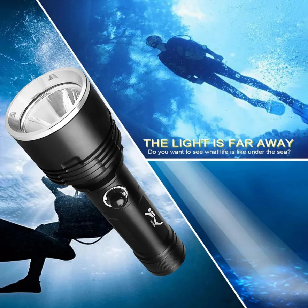 Super XHP90.3 Most Powerful Diving Flashlight IPX8 Waterproof Scuba Dive Led torch XHP90 High power fishing Underwater Lantern | Освещение
