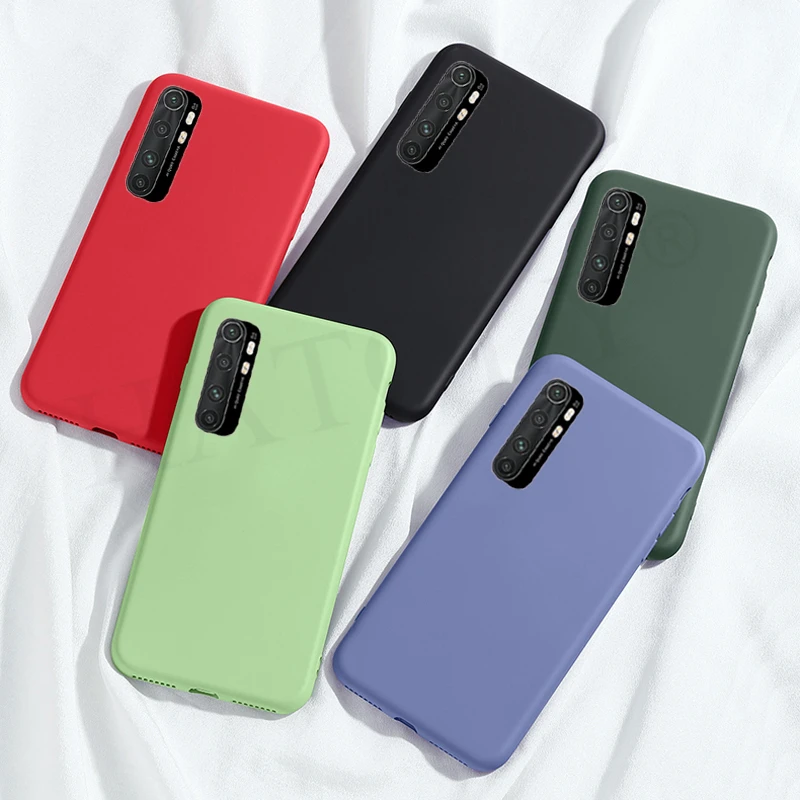 Для Xiaomi Mi Note 10 Lite чехол мягкий жидкий силиконовый противоударный бампер из ТПУ Pro