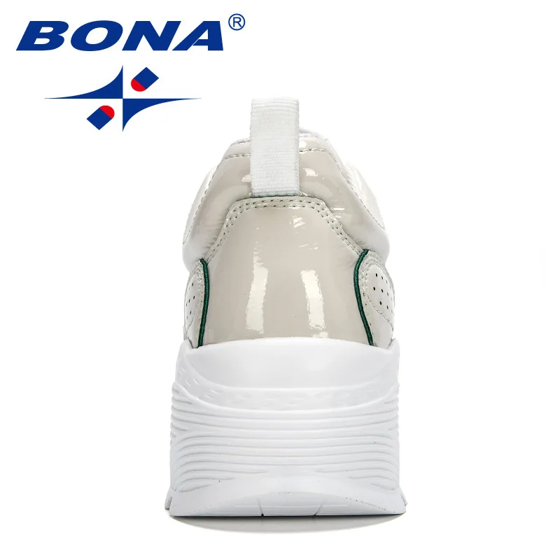 Женские уличные кроссовки BONA Вулканизированная подошва на массивной платформе