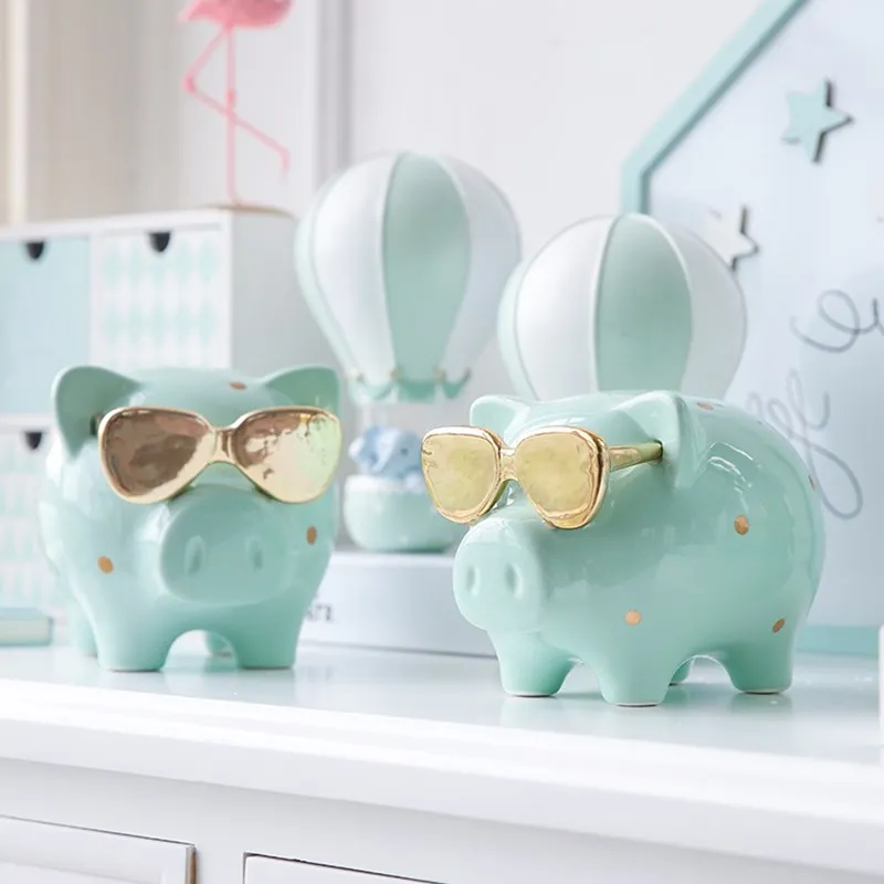 

Копилка крутая в виде свиньи, статуя животного, копилка, керамическое искусство и ремесло, домашний декор, подарок на день Святого Валентина...