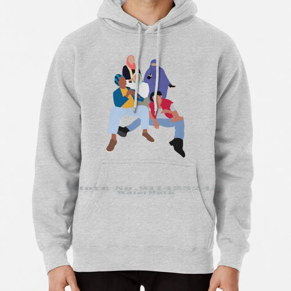 

Женский хлопковый пуловер с капюшоном, 6xl, в стиле панк