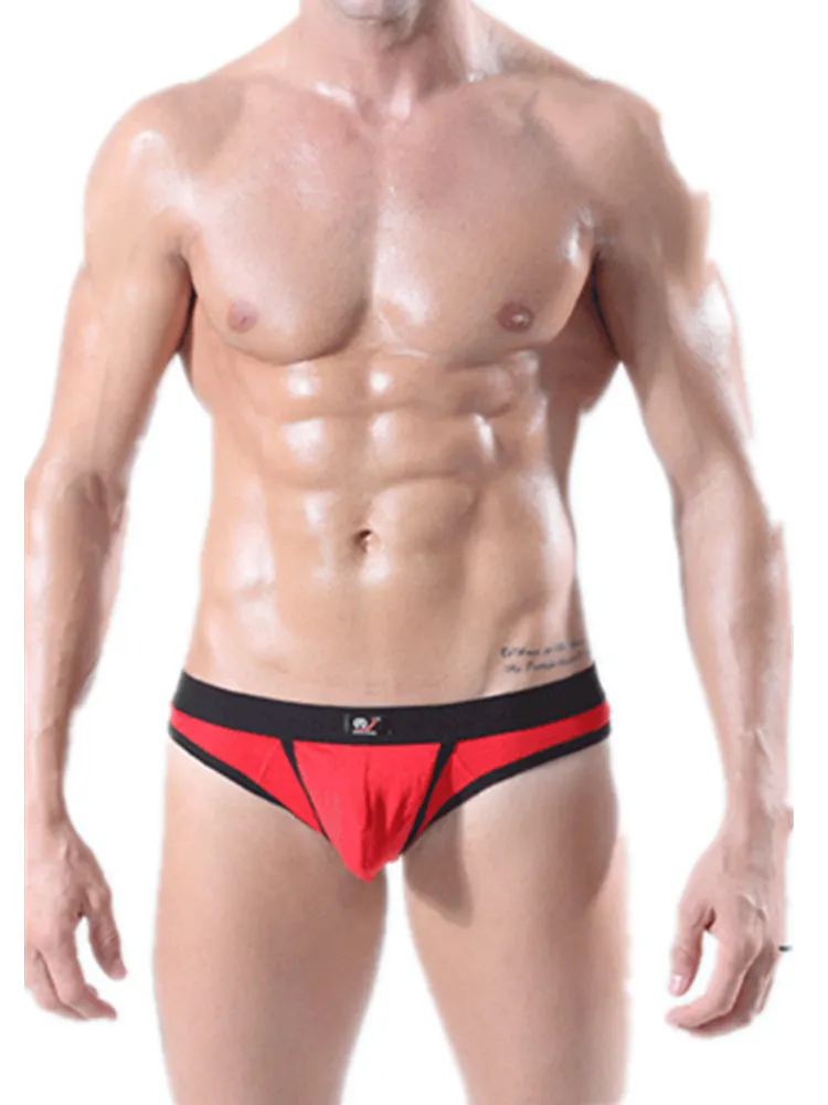 Мужские сексуальные трусы Briefs нижнее белье пенис яички раздельные Выпуклое с