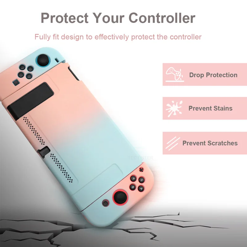 Защитный жесткий чехол для консоли Nintendo Switch цветная задняя крышка s Joy Con |