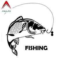 aliauto fashion car sticker fish fishing auto styling vinyl decals for jdm vw polo suzuki swift tiguan hyundai19cm18cm