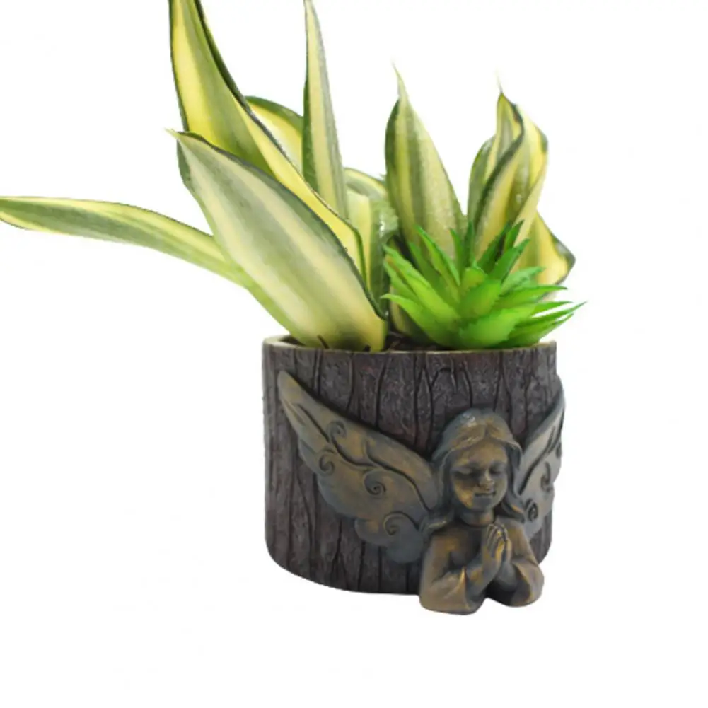 

Resin Flowerpot Multi-use Creative Resin Home Angel Shape Desktop Planter Pot for Home Living Room Decoration Accessories