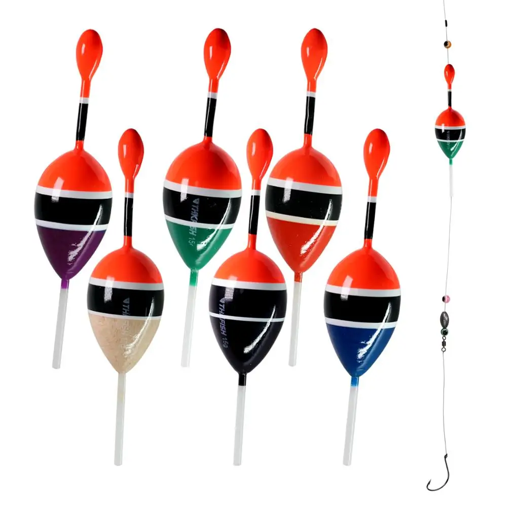 

5pcs/lot Fishing Slip Float Bobbers 15g 5g Balsa Wood Fishing Slip Float 5 colors Slip Bobber Rigs