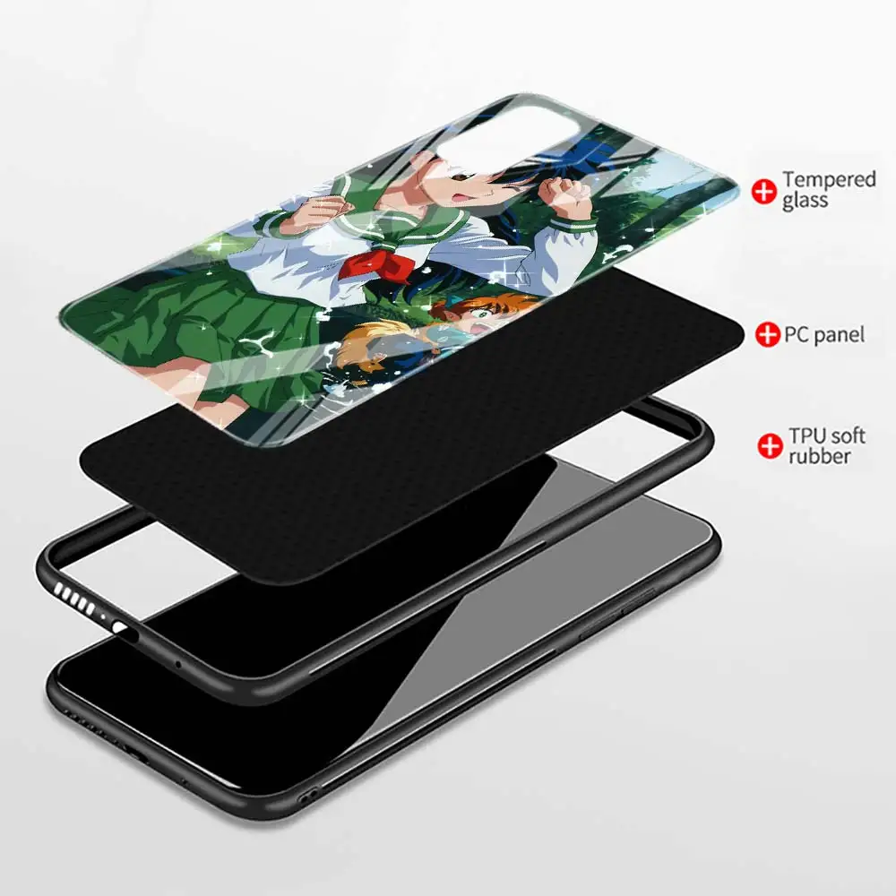 

Phone Case for Samsung Galaxy Note 10 20 Ultra 10 Plus 5G Note 8 9 10 Tempered Glass Cases Anime Inuyasha Cover