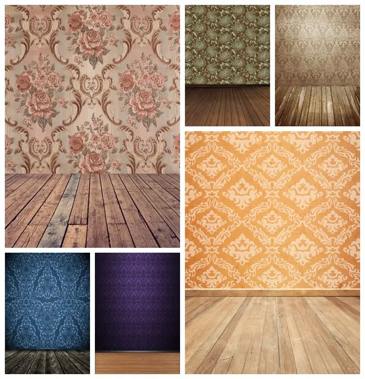 Винтажный дамасский фон для фотосъемки с цветочным рисунком|Фон фотосъёмки| |