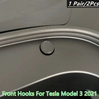1 pair car front frunk box organize cargo trunk hidden hooks for tesla model 3 2021