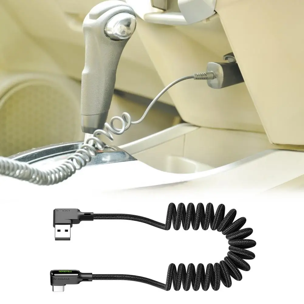 Выдвижной Автомобильный Кабель USB Type-C для Huawei быстрая зарядка QC4.0 зарядное